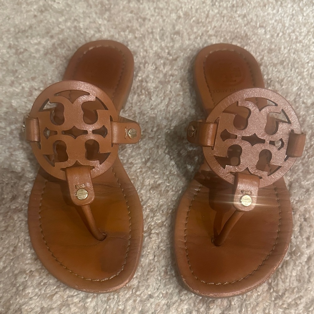Tory Burch Tan Leather Sandals